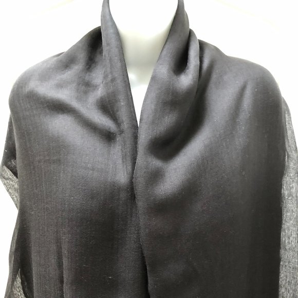 SCARF/STOLE, 100% MODAL, BLACK Colour - Picture 5 of 8